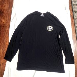 Men's DragonBall Z Kanji symbols long sleeve black t-shirt NWOT size 3xl